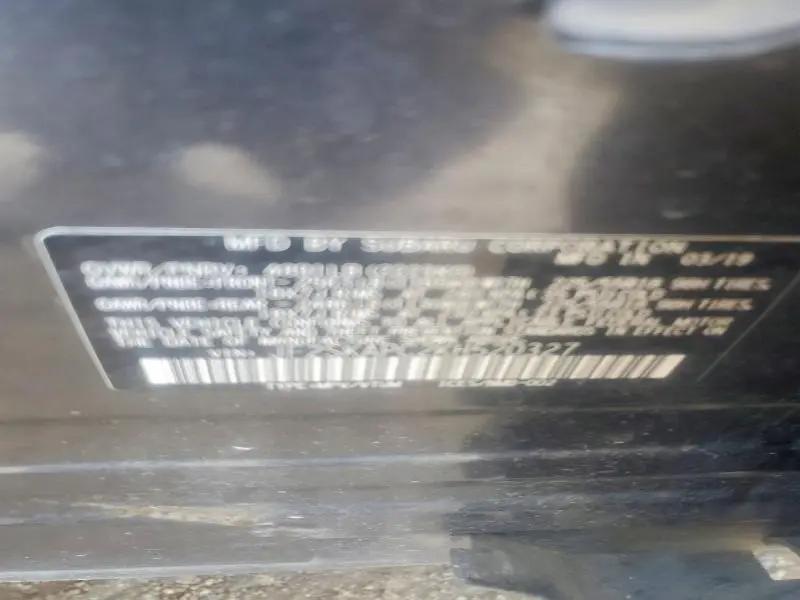 2019 SUBARU FORESTER   