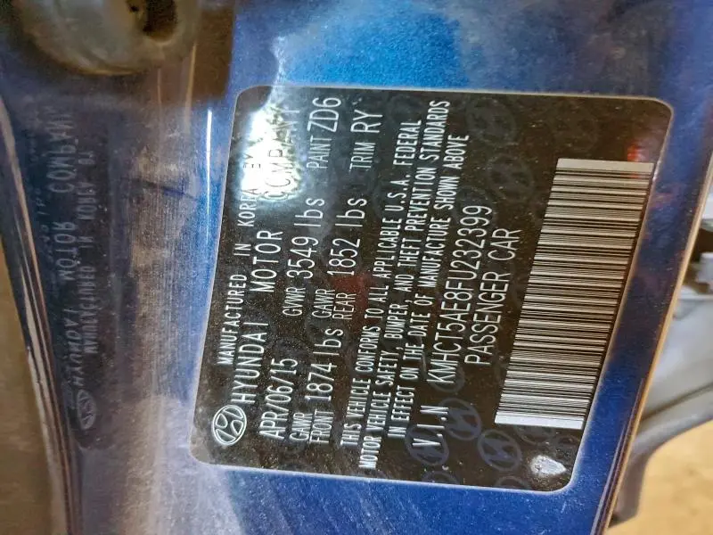 2015 HYUNDAI ACCENT GS  