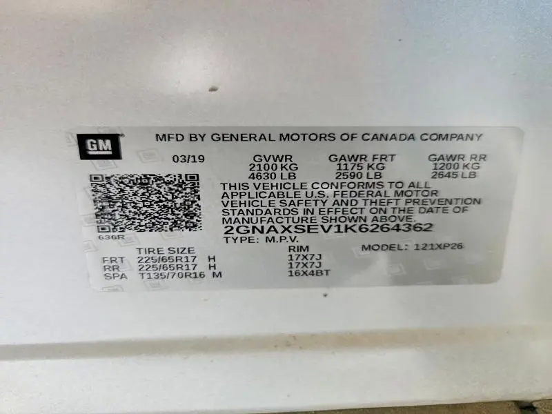 2019 CHEVROLET EQUINOX LS  
