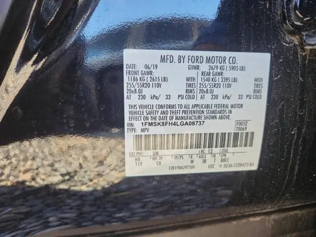 2020 FORD EXPLORER LIMITED  