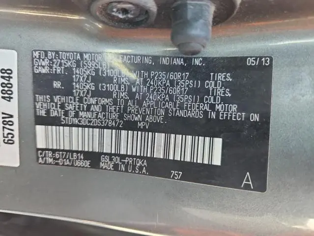 2013 TOYOTA SIENNA XLE