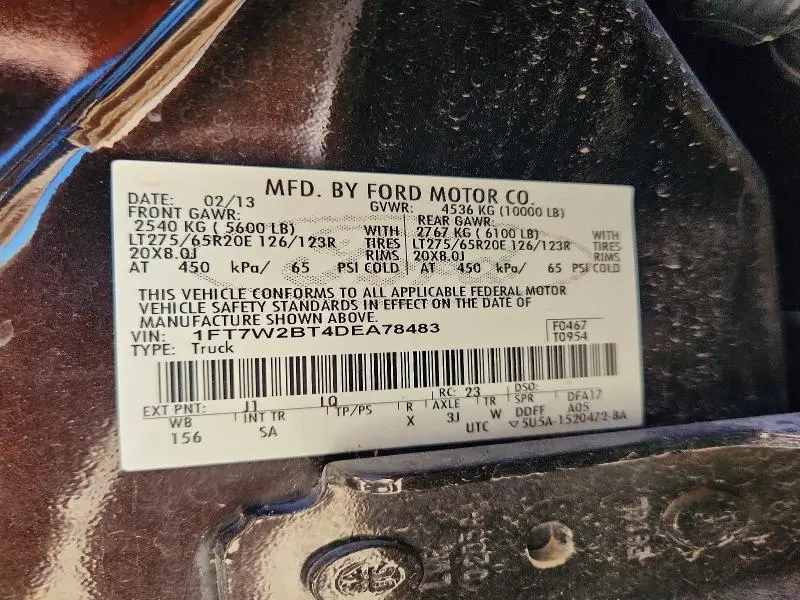 2013 FORD F250 SUPER DUTY  