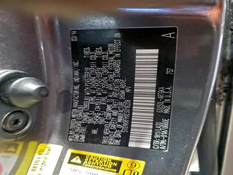 2014 TOYOTA HIGHLANDER LIMITED  