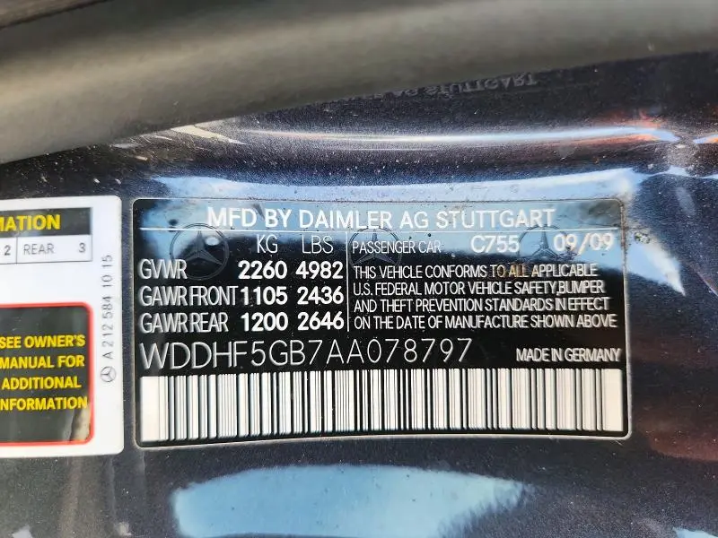 2010 MERCEDES-BENZ E 350  