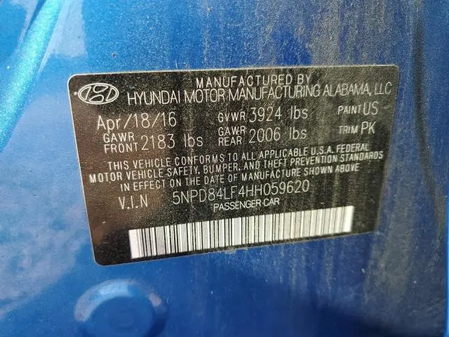 2017 HYUNDAI ELANTRA SE  