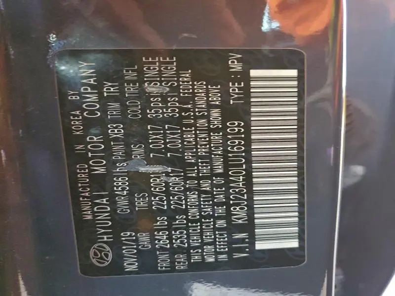 2020 HYUNDAI TUCSON SE  