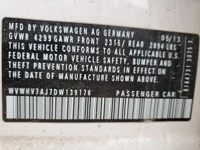 2013 VOLKSWAGEN GTI   