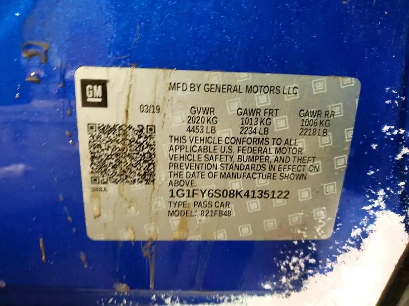 2019 CHEVROLET BOLT EV LT  