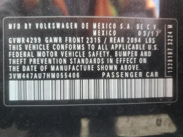 2017 VOLKSWAGEN GTI S/SE  