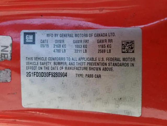 2015 CHEVROLET CAMARO LT  