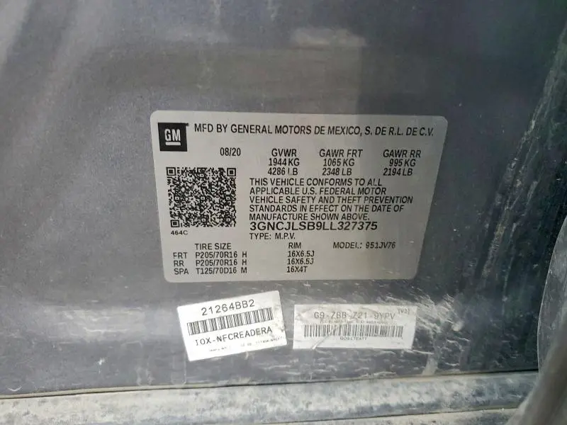 2020 CHEVROLET TRAX 1LT  