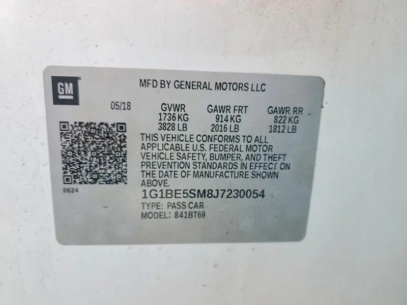 2018 CHEVROLET CRUZE LT  