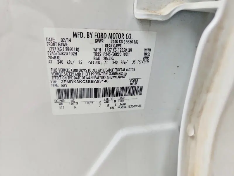 2014 FORD EDGE LIMITED  