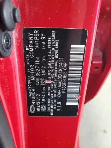 2013 HYUNDAI ACCENT GLS  