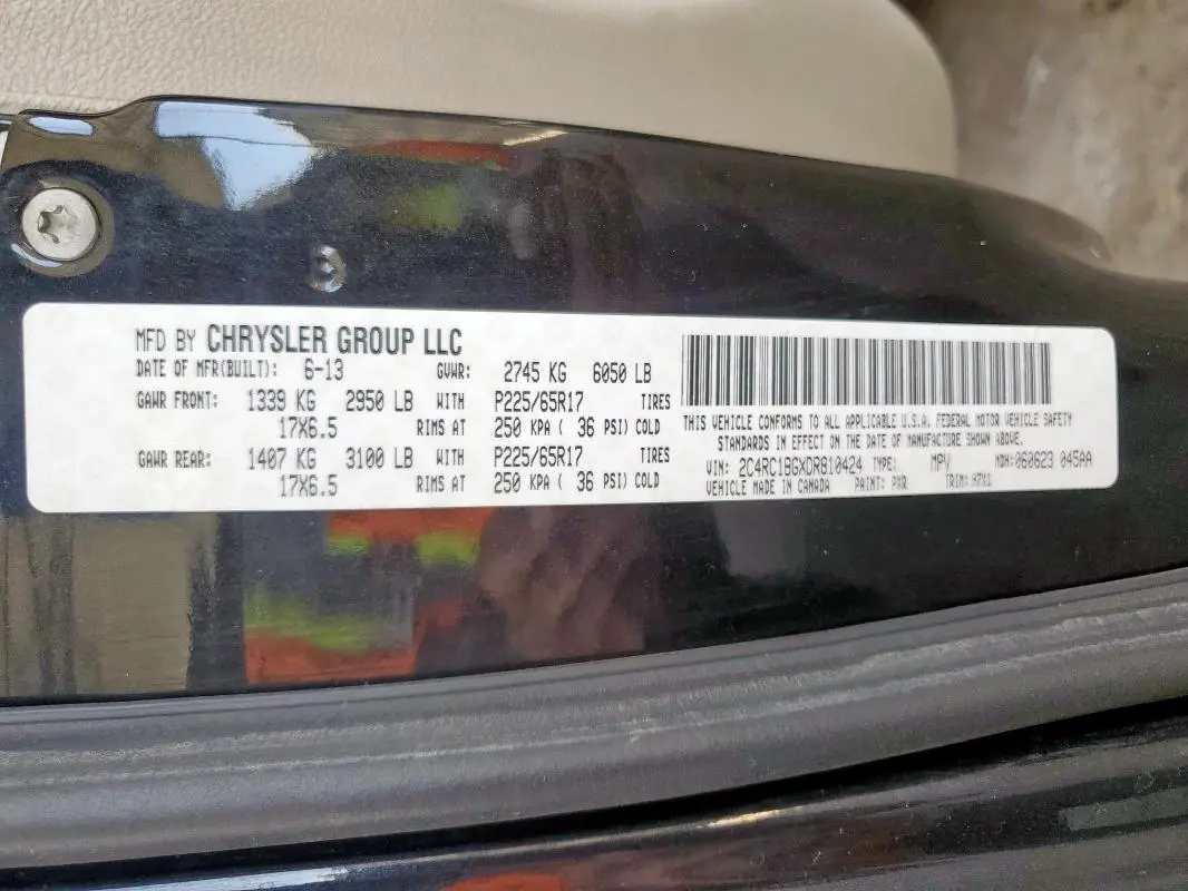 2013 CHRYSLER TOWN & COUNTRY TOURING  