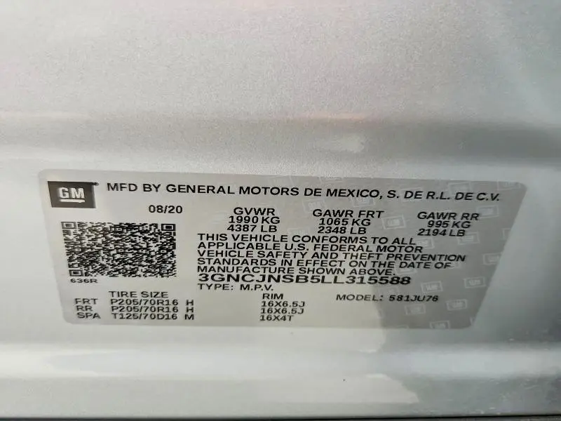 2020 CHEVROLET TRAX LS  