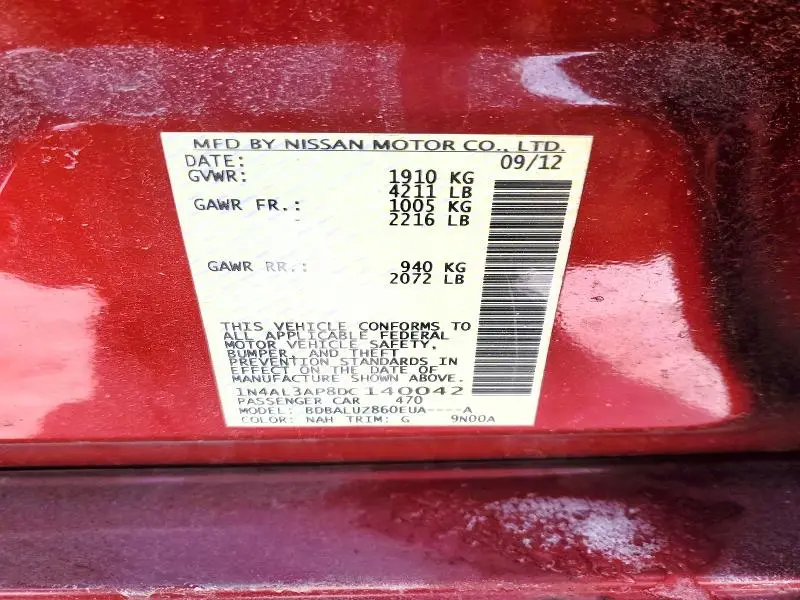 2013 NISSAN ALTIMA 2.5  