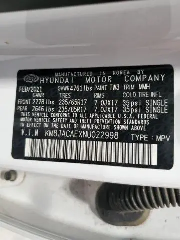2022 HYUNDAI TUCSON SE  