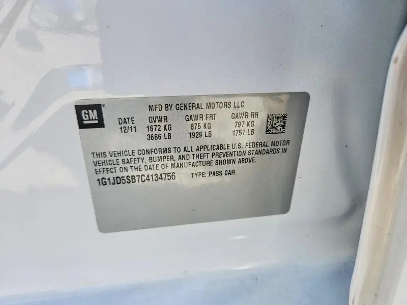 2012 CHEVROLET SONIC LT  