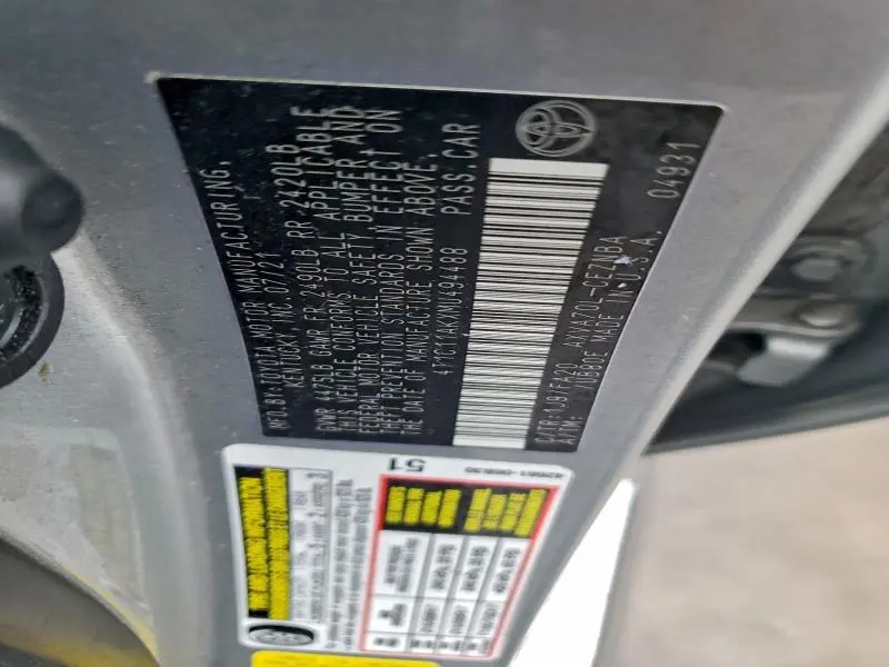 2021 TOYOTA CAMRY LE  