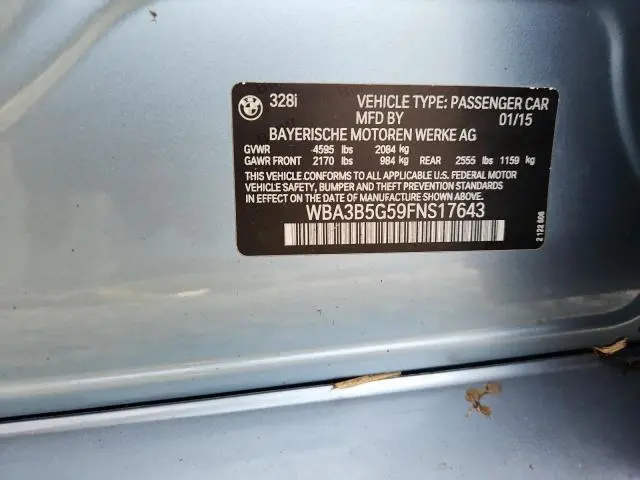 2015 BMW 328 XI SULEV  