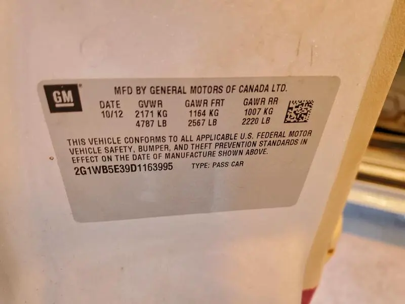 2013 CHEVROLET IMPALA LT  