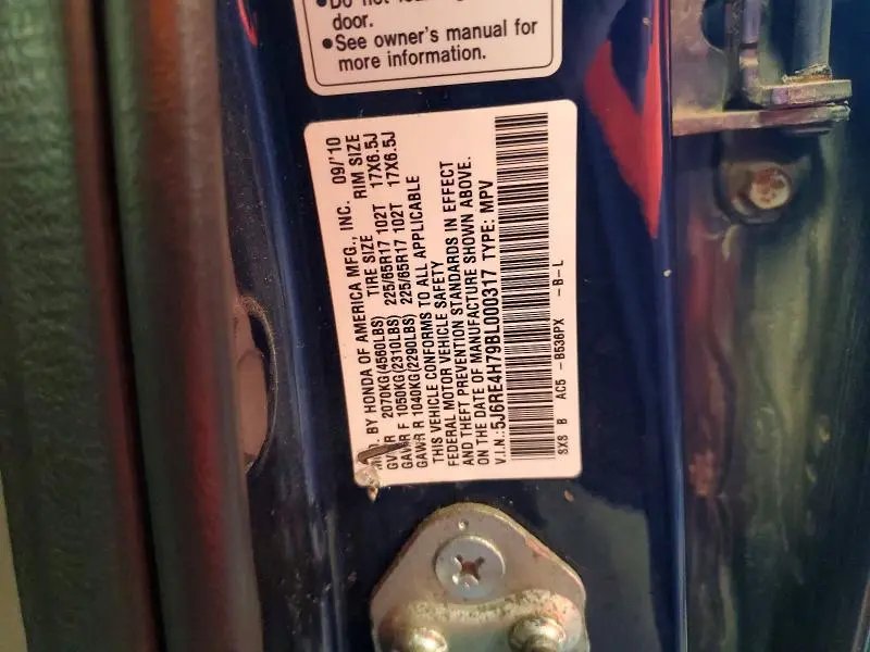 2011 HONDA CR-V EXL  