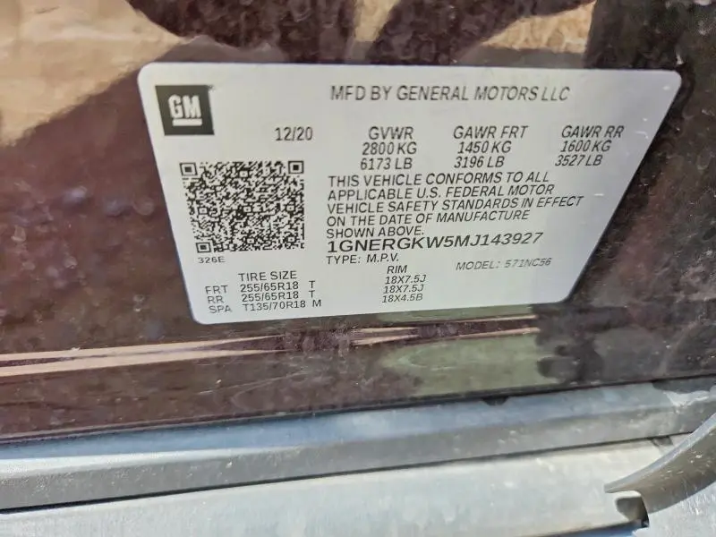 2021 CHEVROLET TRAVERSE LT  