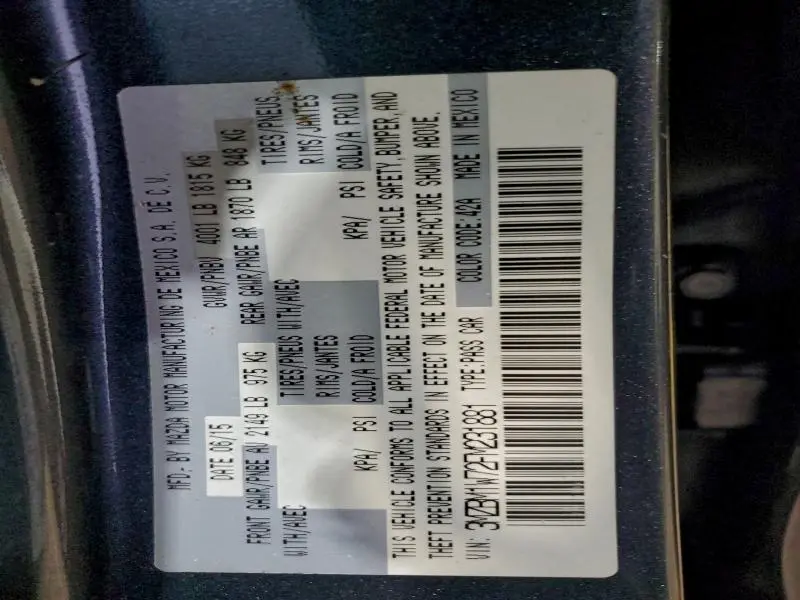 2015 MAZDA 3 GRAND TOURING  