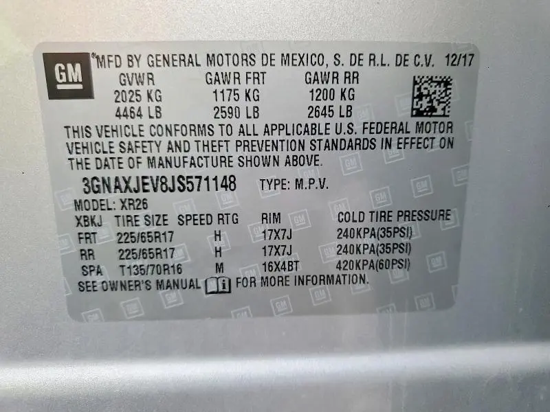 2018 CHEVROLET EQUINOX LT  