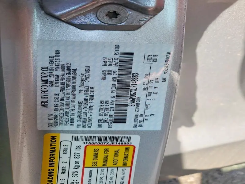 2018 FORD FUSION S  
