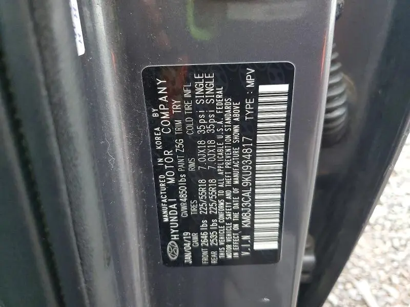 2019 HYUNDAI TUCSON ULTIMATE  