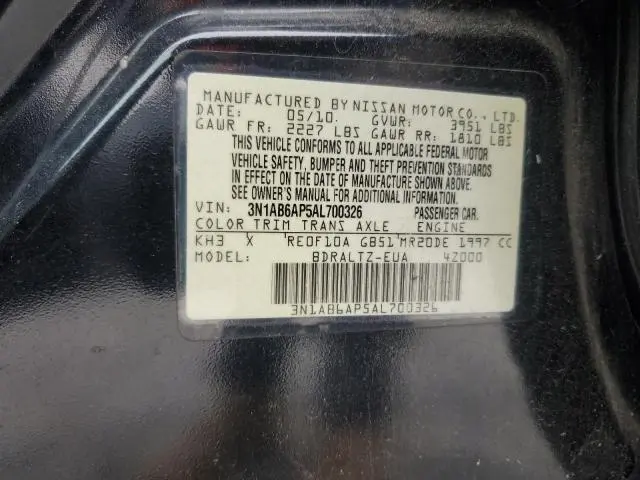 2010 NISSAN SENTRA 2.0  