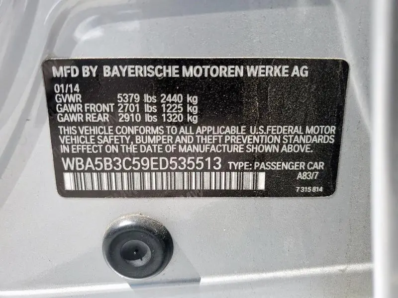 2014 BMW 535 XI  