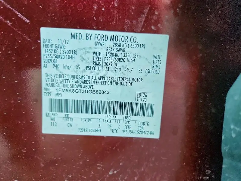 2013 FORD EXPLORER SPORT  