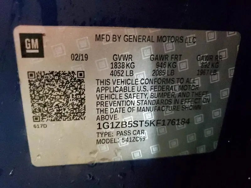 2019 CHEVROLET MALIBU LS  