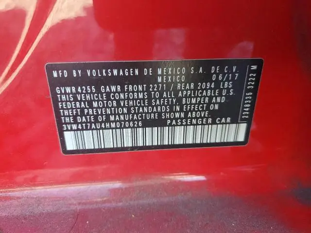 2017 VOLKSWAGEN GTI S  