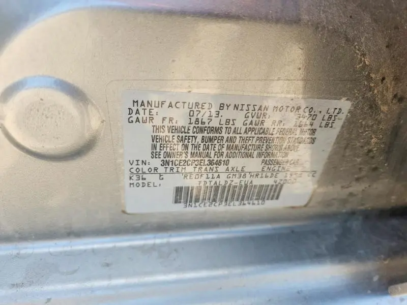 2014 NISSAN VERSA NOTE SV  