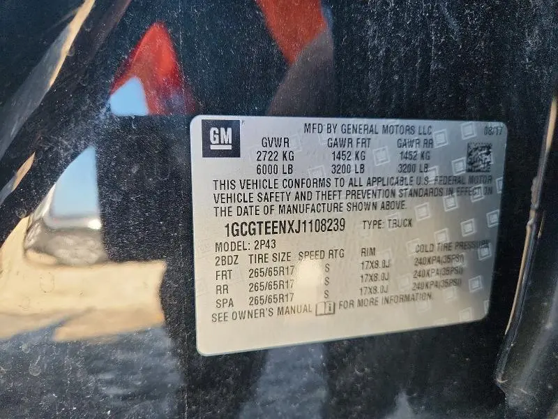 2018 CHEVROLET COLORADO ZR2  