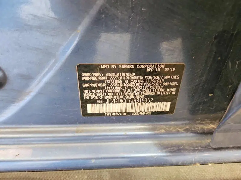 2018 SUBARU CROSSTREK PREMIUM  
