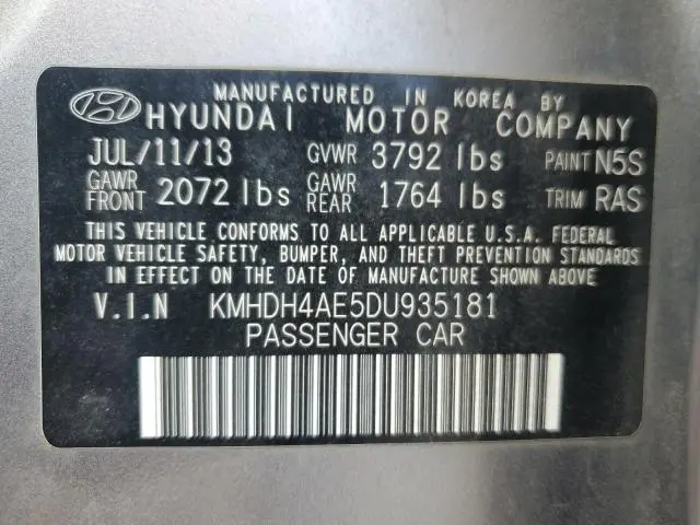2013 HYUNDAI ELANTRA GLS  