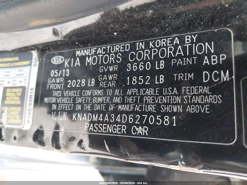 2013 KIA RIO LX