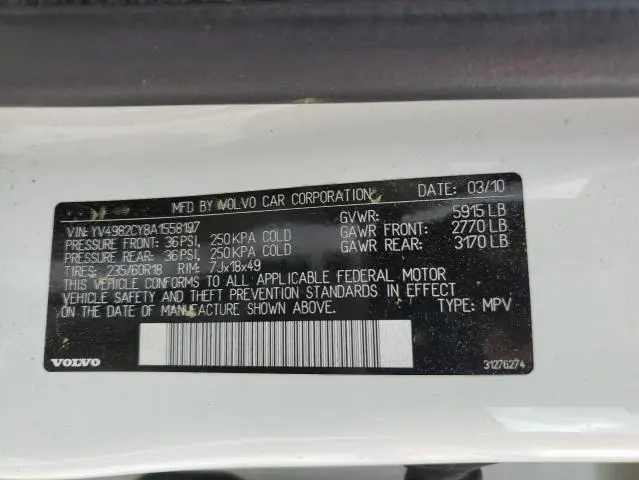 2010 VOLVO XC90 3.2  