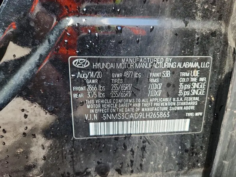 2020 HYUNDAI SANTA FE SEL  