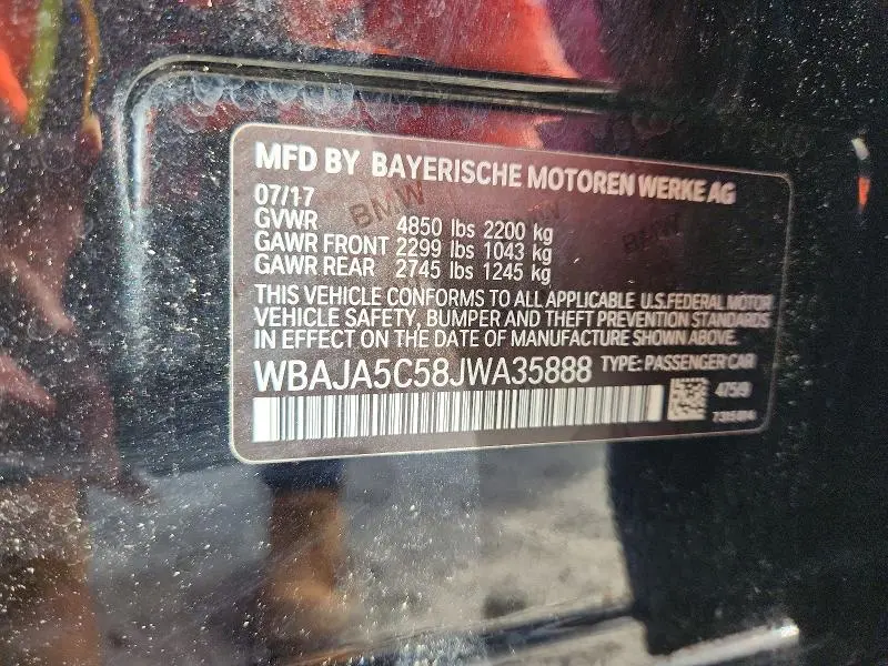 2018 BMW 530 I  