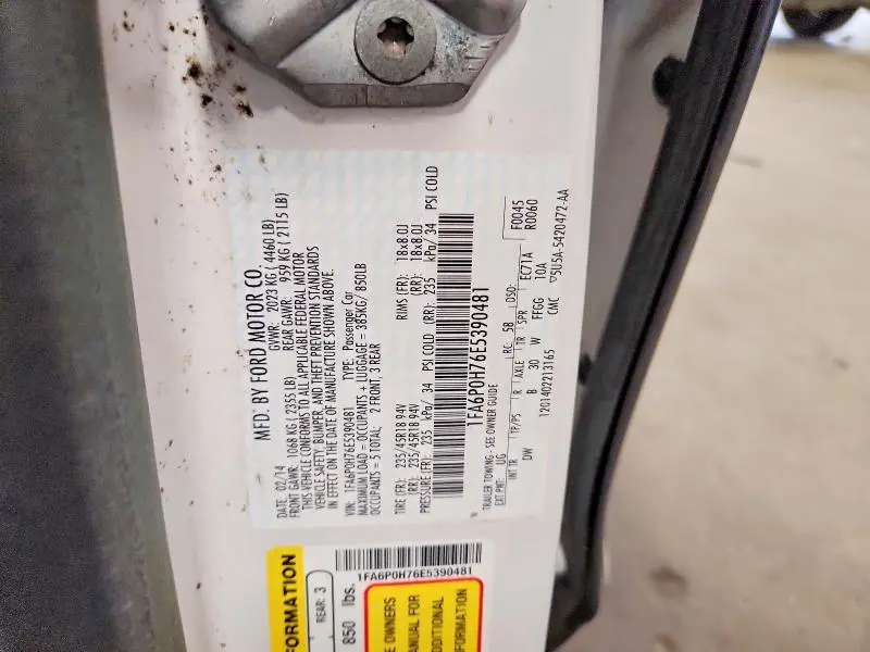 2014 FORD FUSION SE  
