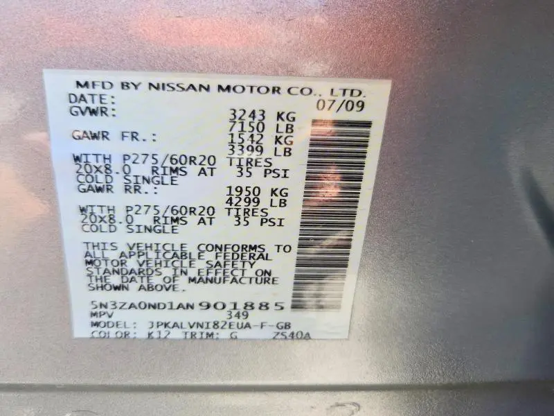 2010 INFINITI QX56 BASE  