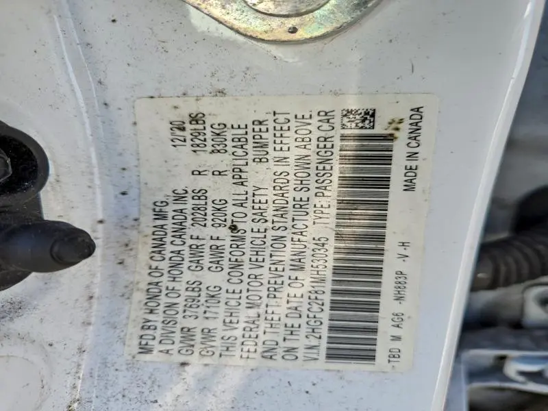 2021 HONDA CIVIC SPORT  