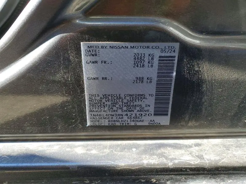 2024 NISSAN ALTIMA SV  