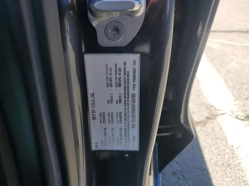 2019 TESLA MODEL 3   